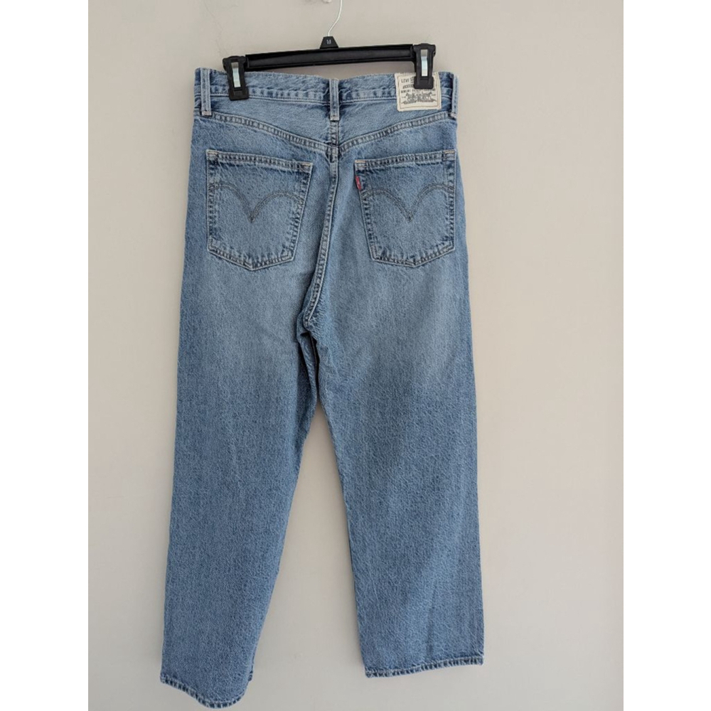 Levi's Ribcage Straight Leg High Rise Denim Jeans Women's Size 30 - Picture 2 of 9